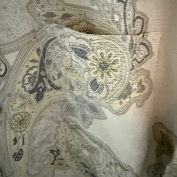 Tommy Bahama 100% Silk Paisley Short Sleeve Button Front Shirt Size L Casual - Picture 6 of 9